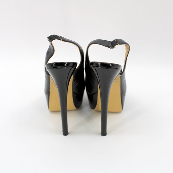 Only Maker High Heels Leopard Peep Toe Platform Slingbacks Shoes EU 36 - Picture 5 of 9